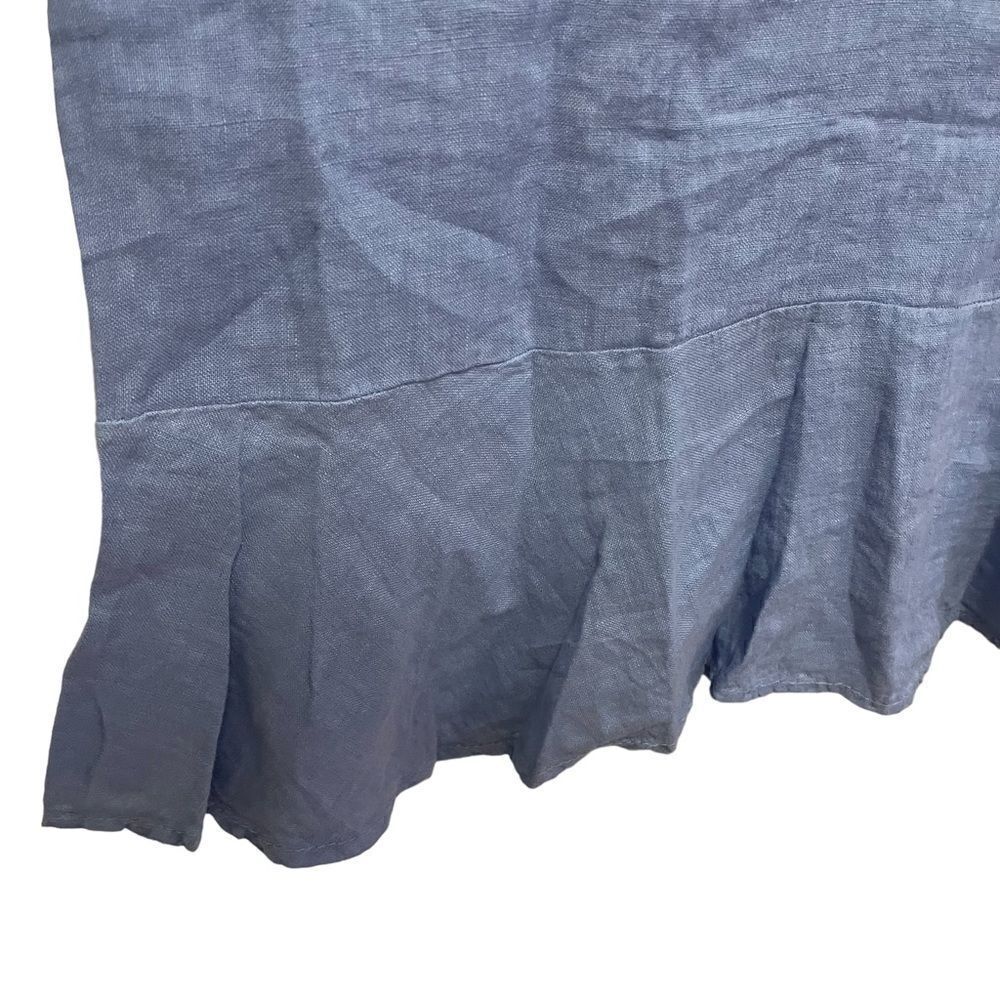 NWT - Francesca Bettini Periwinkle Blue Linen Midi Dress - Picture 4 of 8